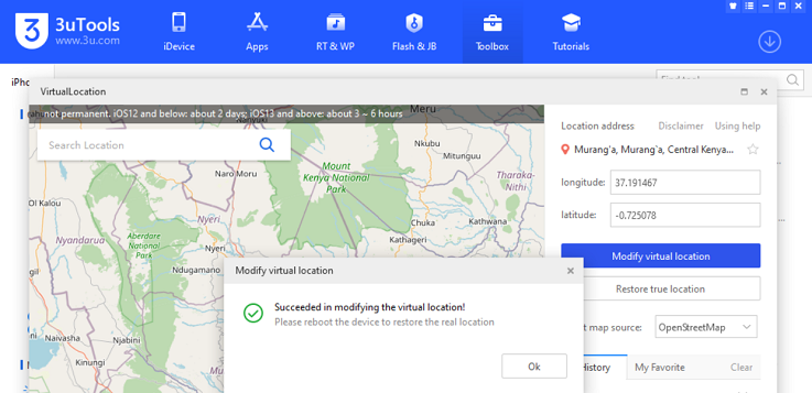 itools 4 virtual location switch to mapbox